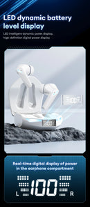 Novo lenovo gm2 pro max sem fio bluetooth 5.4 fones de ouvido led display digital à prova dwaterproof água com cancelamento ruído gaming headset